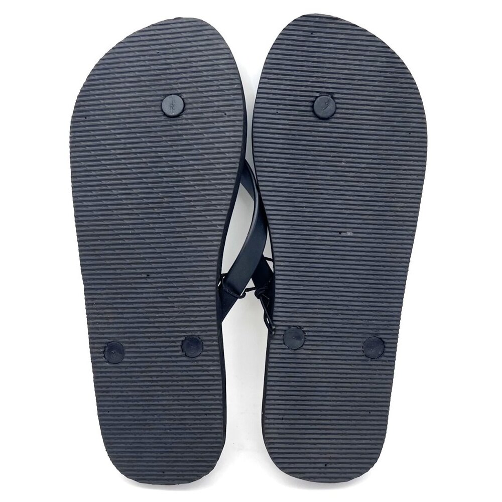 Guinness Flip Flops Black Plaid Pattern Men Size M 8/9 Rubber Casual Sandals - Picture 6 of 10